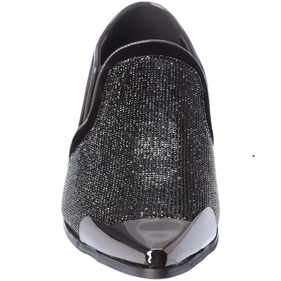 Men\'s Cristiano Sparkling Black Shoes Size 10.5 main image 9